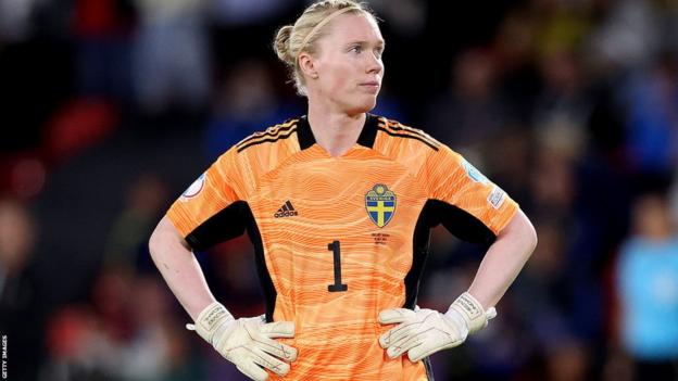 Hedvig Lindahl: Ex-Chelsea keeper leaves Djurgarden after Twitter fan feud - BBC Sport